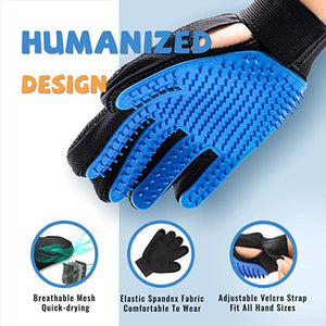 259 Massage Tips Pet Grooming Glove Cat Dog Comb Tool Pet Hair Remover Brush Gentle Silicone Deshedding Brush For Animals 1 Pair