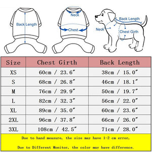 4-Legged Big Dog Pajamas Elasticity Pet Jumpsuit Winter Warm Dog Clothes For Medium Large Dogs Labrador Costume Doberman Coat