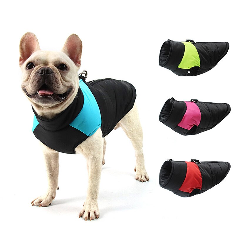 6XL 7XL Winter Warm Dog Clothes Waterproof Pet Padded Vest Zipper Jacket Coat For Large Dogs Labrador Husky