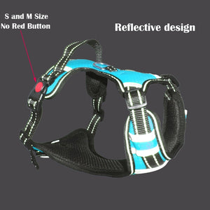 Big Dog Harness Breathable No Pull Small Medium Large Dog Vest Adjustbale Matching Leash Collar Reflective Pet Training Supplies