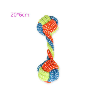 Cotton Rope Toy Bite Resistant Dog Chew Toys For Small Dogs Teeth Cleaning Puppy Knot Ball Dog Toy Pet Accessories Chihuahua Pug