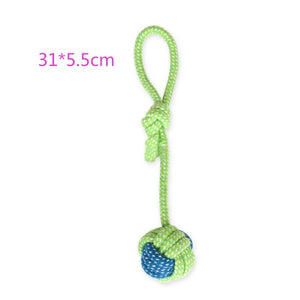 Cotton Rope Toy Bite Resistant Dog Chew Toys For Small Dogs Teeth Cleaning Puppy Knot Ball Dog Toy Pet Accessories Chihuahua Pug