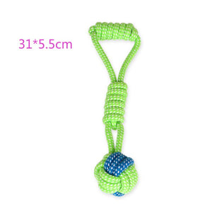 Cotton Rope Toy Bite Resistant Dog Chew Toys For Small Dogs Teeth Cleaning Puppy Knot Ball Dog Toy Pet Accessories Chihuahua Pug