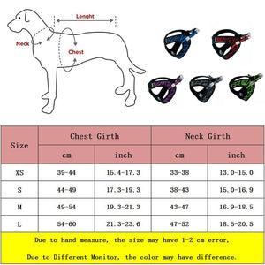 Dog Pet Harness Collar For Large Medium Small Dog Accessories Pet Dog Leads Chest Straps Comfortable Harnesses Vest Pet Supplies