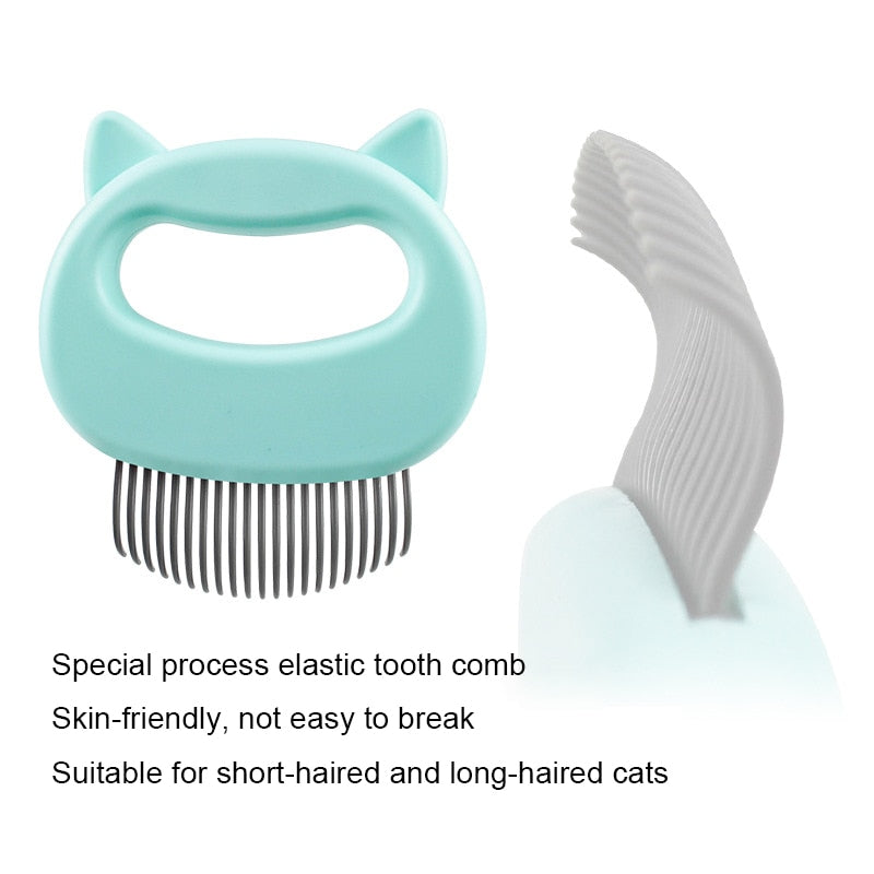 Elastic Soft Needle Comb Pet Hair Removal Massaging Shell Comb Cat Massage Brush Kitten Grooming Shedding Tools Bathing Supplies