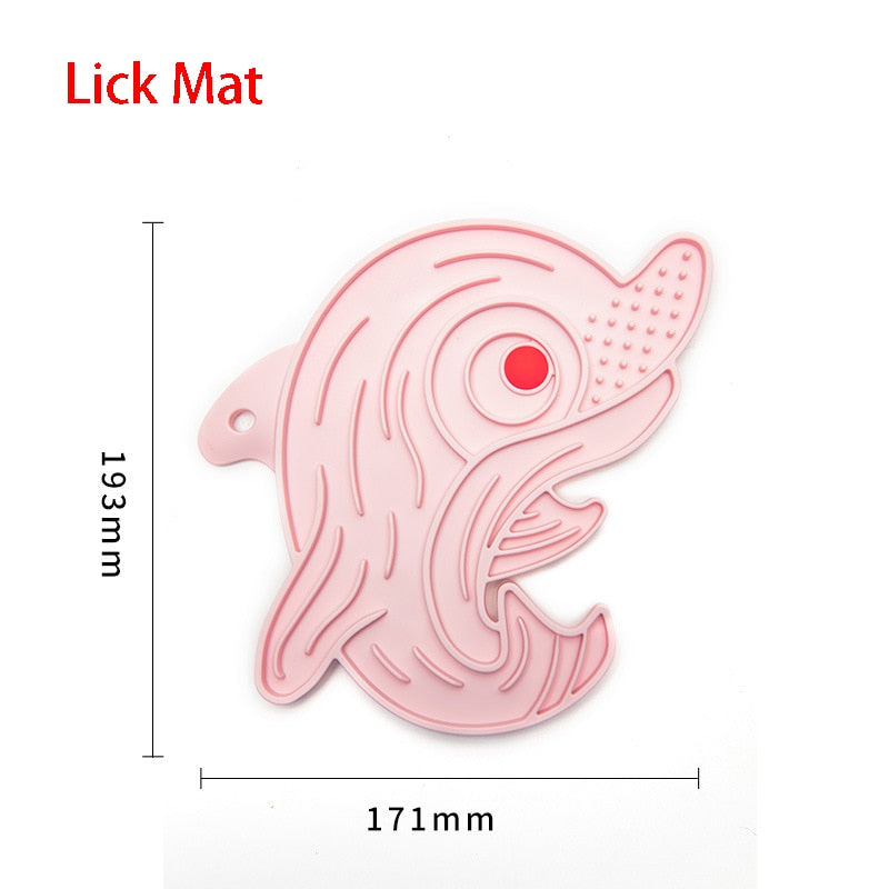 Fish Shape Silicone Bowl Dog Lick Mat Slow Feeding Food Bowl For Small Medium Dogs Puppy Cat Treat Feeder Dispenser Pet Supplies