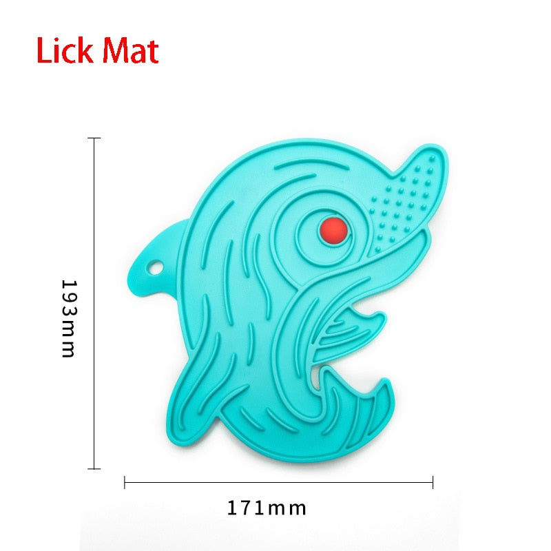 Fish Shape Silicone Bowl Dog Lick Mat Slow Feeding Food Bowl For Small Medium Dogs Puppy Cat Treat Feeder Dispenser Pet Supplies