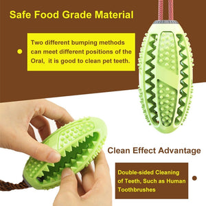 Interactive Dog Toy Food Dispenser Ball Dog Chew Toys Dog Toothbrush Pet Molar Tooth Cleaning Supplies Doggy Puppy Dental Care