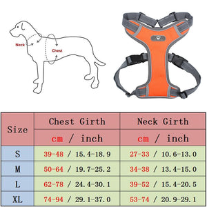 Medium Large Dog Harness Vest Breathable Dog Training Harness Adjustable Reflective Nylon Pet Chest Strap For Labrador Doberman