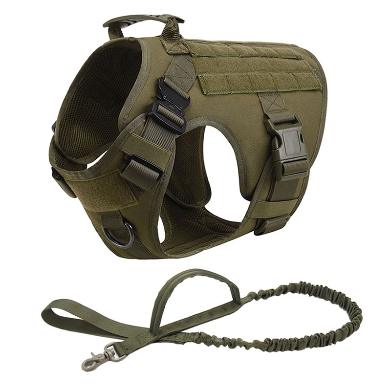 No Pull Harness For Large Dogs Military Tactical Dog Harness Vest German Shepherd Doberman Labrador Service Dog Training Product