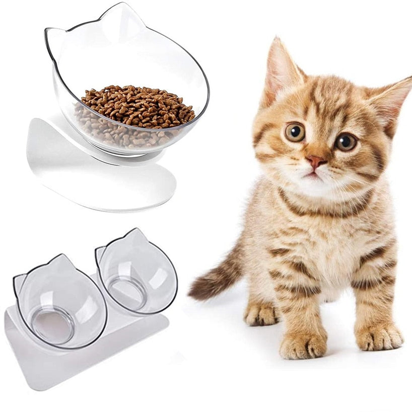 Non-slip Cat Bowls Double Pet Bowls With Raised Stand Pet Food and Water Bowls For Cats Dogs Feeders Pet Products Puppy Cat Bowl