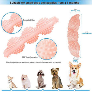 Pea Shaped Dog Chew Toy For Small Dogs Bite Resistant Dog Toothbrush Pet Molar Stick Dental Care Pets Training Interactive Toys