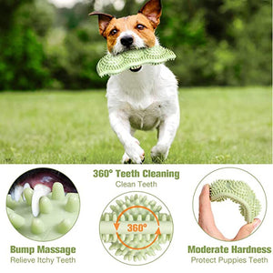 Pea Shaped Dog Chew Toy For Small Dogs Bite Resistant Dog Toothbrush Pet Molar Stick Dental Care Pets Training Interactive Toys