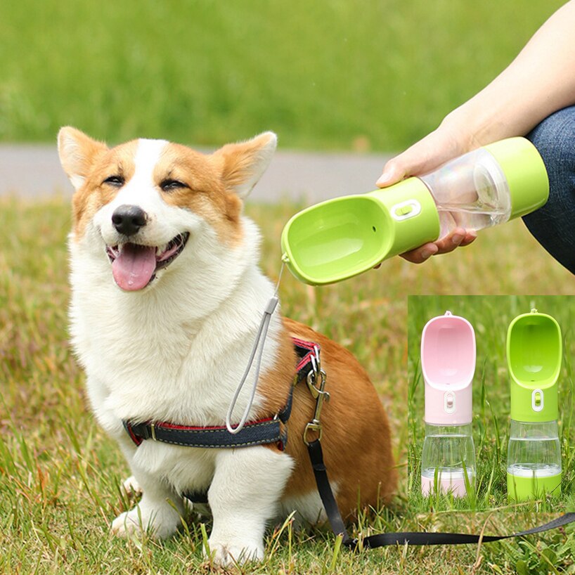 Portable Pet Water Bottle For Small Medium Dogs Puppy Kitten Driking Product Dog Food Storage Bottle Outdoor Travel Cat Feeder