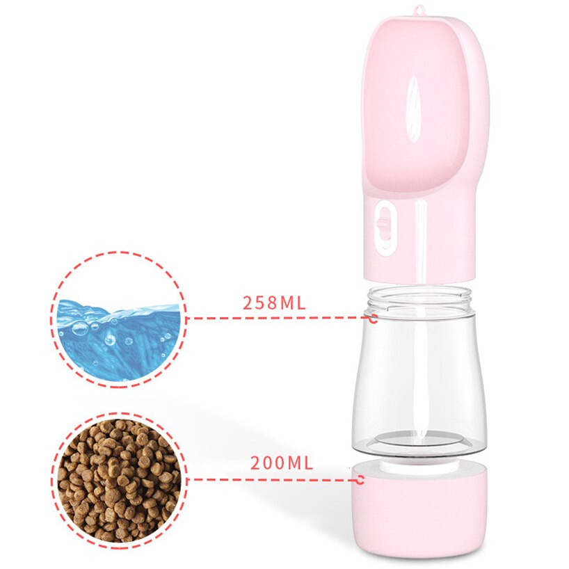 Portable Pet Water Bottle For Small Medium Dogs Puppy Kitten Driking Product Dog Food Storage Bottle Outdoor Travel Cat Feeder