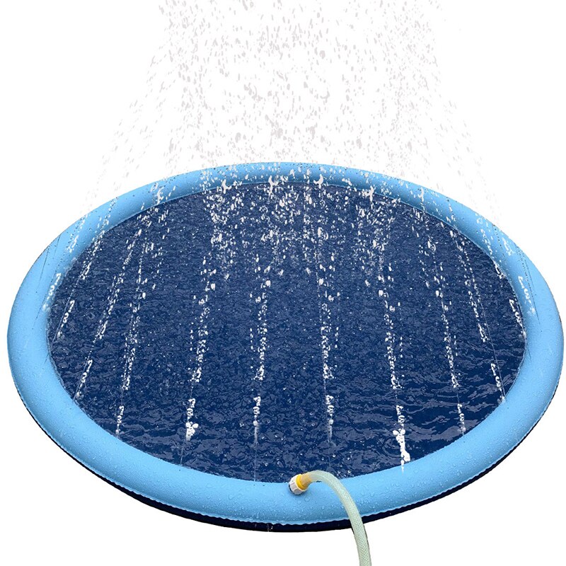 Smmer Dog Toy Splash Sprinkler Pad for Dogs Thicken Pet Pool Interactive Outdoor Play Water Mat Toys for Dogs Cats and Children